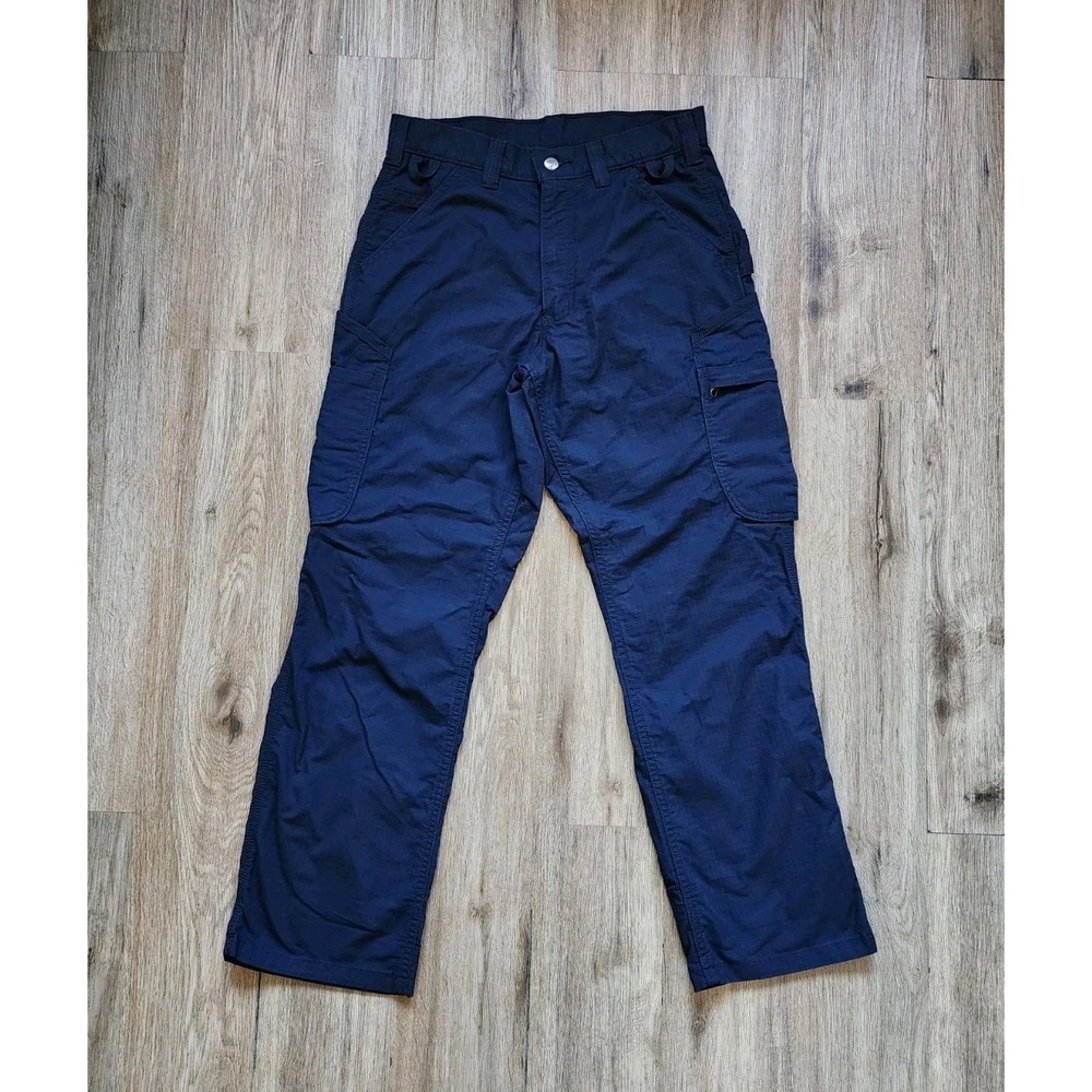 Carhartt Force Pants Mens 30x30 Blue Broxton Ripstop Cargo Loose Skate 103903